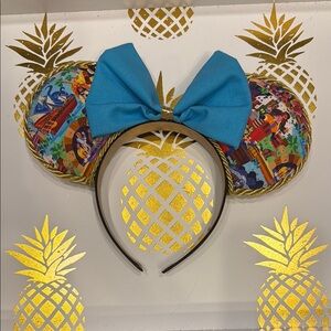 Pirates of the Caribbean Minnie Mouse Disney Ears Headband with Blue Bow